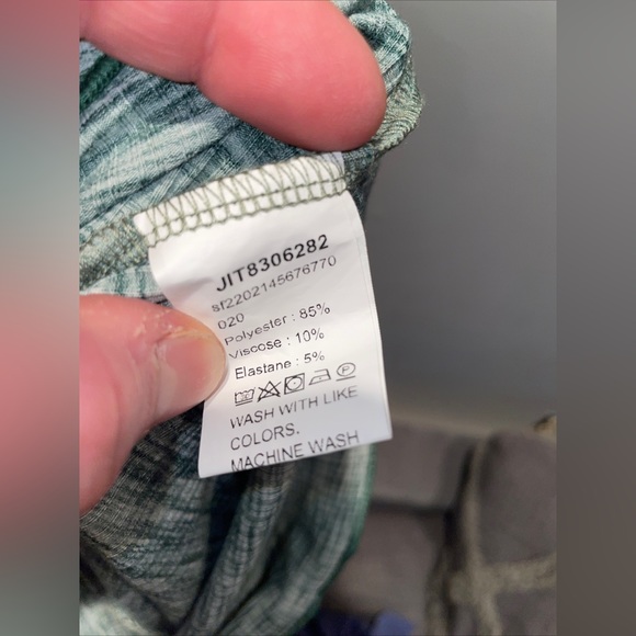 Shein Curve Solid Drawstring Ruched Tee Size 3XL Green - Picture 5 of 5